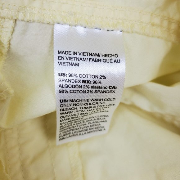 Chicos Womens Poplin Cargo Crops Pants Yellow Chicos Size 1.5=M/L US 10 34X21 - Picture 8 of 8